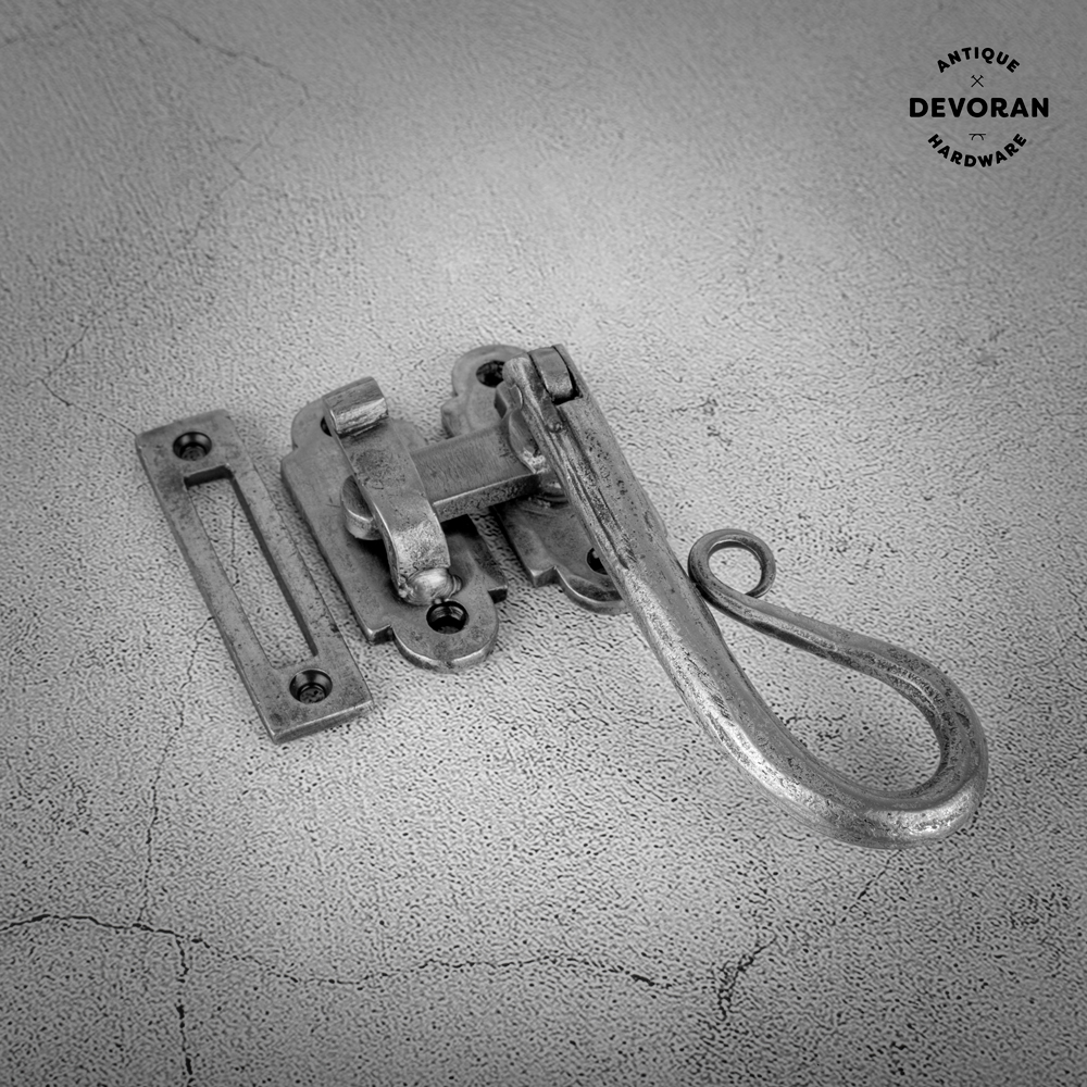 Devoran Shepherds Crook Fastener - Pewter